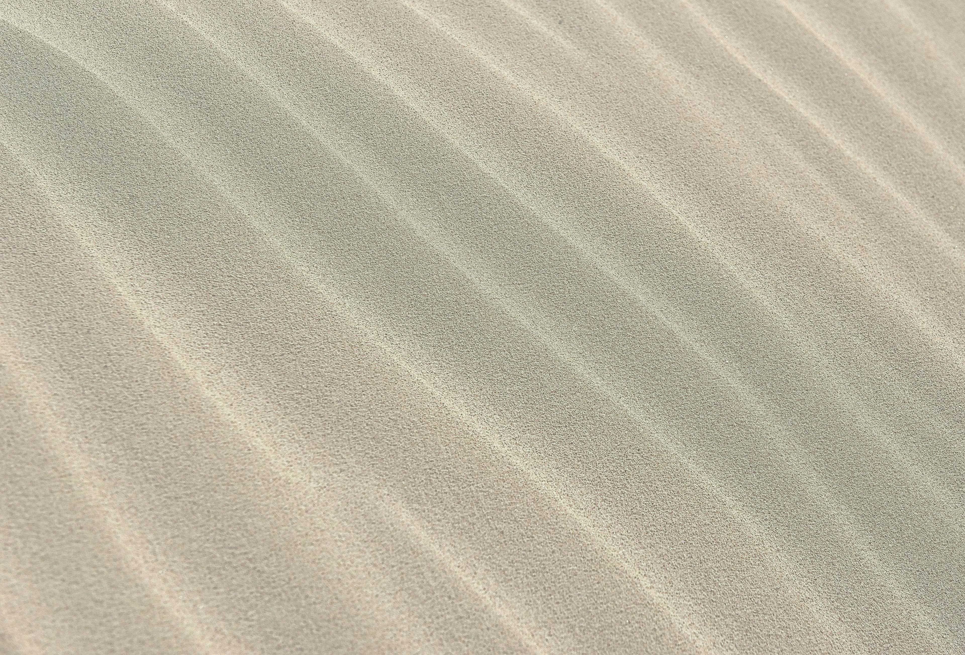 Close-up of sand dunes with ripples in a desert landscape